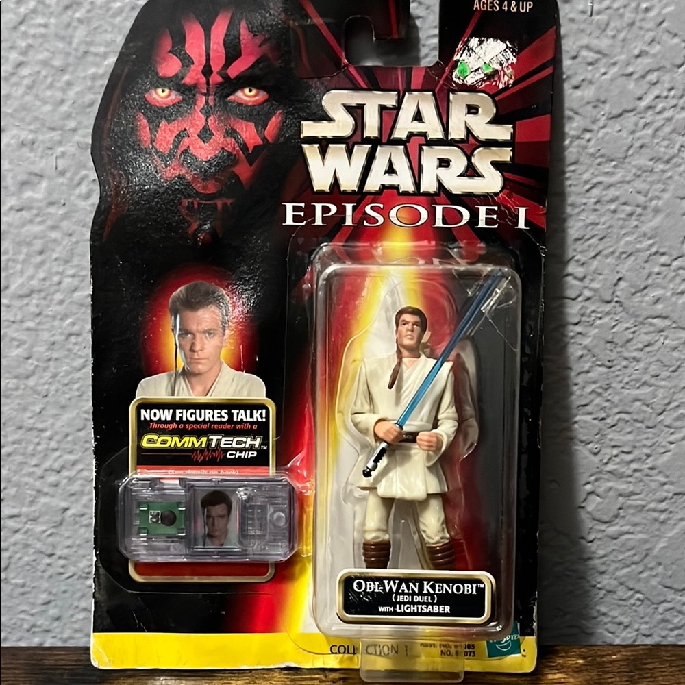 Star Wars Episode I Obi-Wan Kenobi Figure with Blue Lightsaber